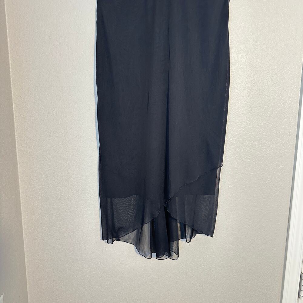 Y2K Ruby Rox Black Whimsygoth Sheer Fairy Witchy Grunge Dress, 90's, Size Large - Picture 4 of 14